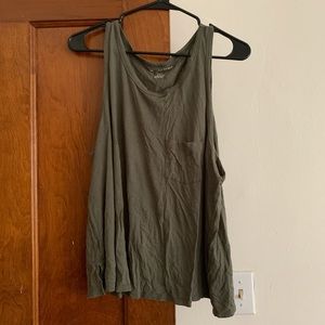 American eagle olive green tank top